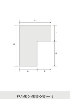 Ram Massiv Ek 40x60 cm - Passepartout Vit 32,9x48,3 cm