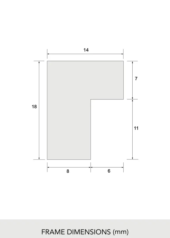 Ram Massiv Ek 40x60 cm - Passepartout Vit 32,9x48,3 cm