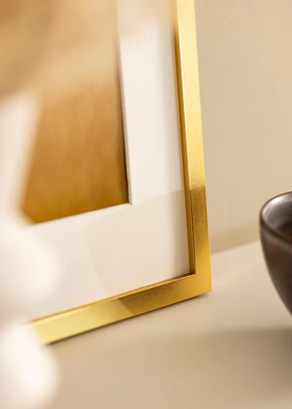 Ram Minerva Guld 50x60 cm - Passepartout Vit 40x50 cm