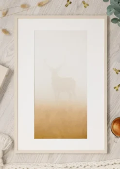 Ram Modern Lönn 50x70 cm - Dubbel Passepartout Vit 40x50 cm