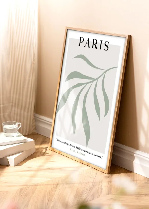 Ram Modern Teak 30x40 cm - Dubbel Passepartout Vit 20x30 cm