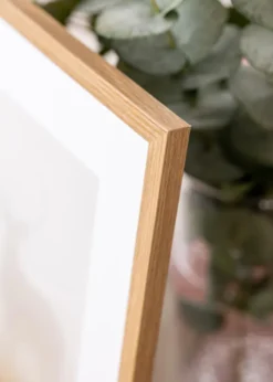 Ram Modern Teak 20x30 cm - Passepartout Vit 15x22 cm