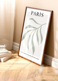 Ram Modern Varm Brun 30x40 cm - Passepartout Vit 20x30 cm