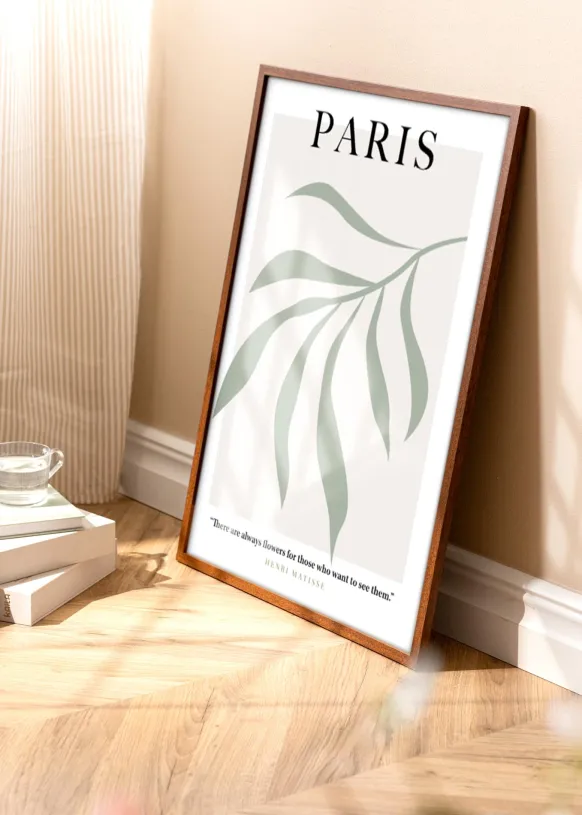 Ram Modern Varm Brun 50x70 cm - Passepartout Vit 40x61 cm