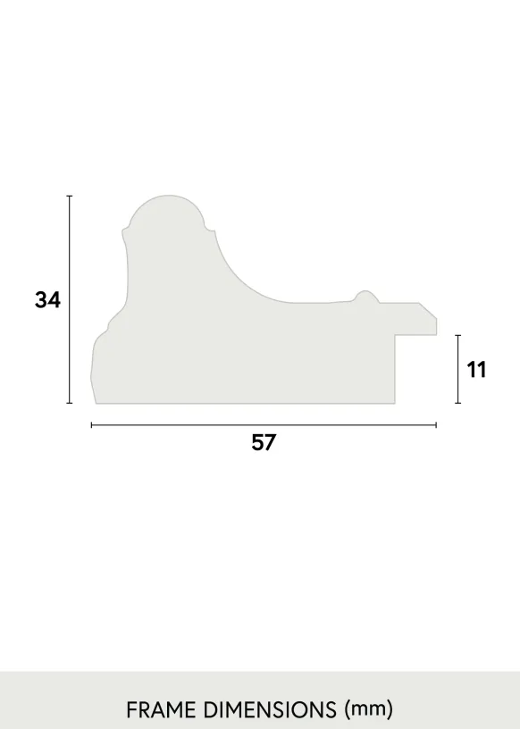 Ram Mora Premium Glas Svart 60x90 cm