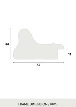 Ram Mora Premium Glas Vit 35x100 cm