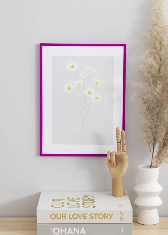 Ram New Lifestyle Fuchsia 50x70 cm - Passepartout Vit 42x59,4 cm (A2)