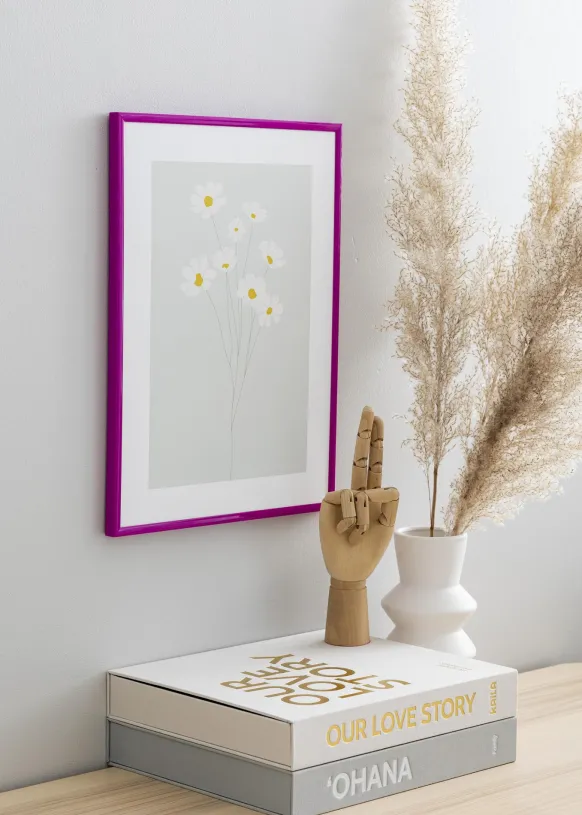 Ram New Lifestyle Fuchsia 50x70 cm - Passepartout Vit 42x59,4 cm (A2)