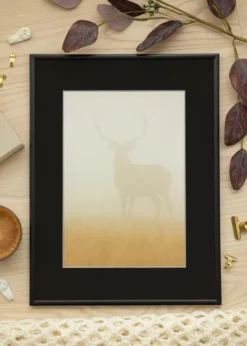 Ram New Lifestyle Matt Svart 30x40 cm - Passepartout Svart 18x27 cm