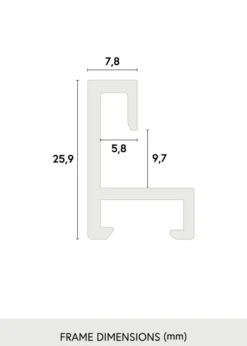 Ram Nielsen Premium Alpha Glas Blank Svart 70x70 cm