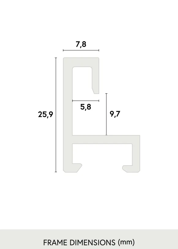 Ram Nielsen Premium Alpha Glas Blank Svart 70x70 cm