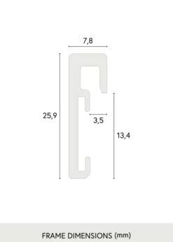 Ram Nielsen Premium Antireflex Blank Svart 50x70 cm