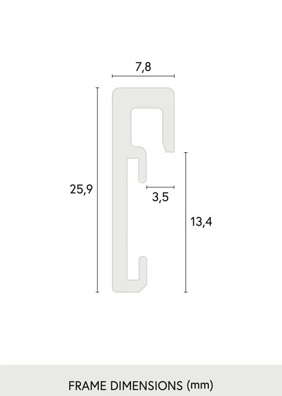Ram Nielsen Premium Antireflex Blank Svart 50x70 cm
