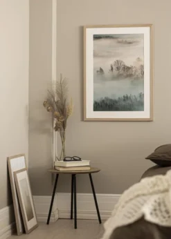 Ram Oak Wood 60x60 cm - Passepartout Vit 50x50 cm