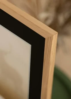 Ram Oak Wood 70x80 cm - Passepartout Svart 60x70 cm