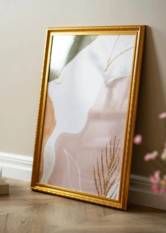 Ram Ornate Guld 40x50 cm - Passepartout Vit 30x40 cm