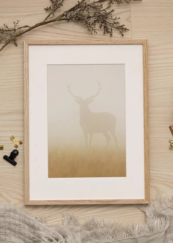Ram Oslo Ek 60x80 cm - Passepartout Vit 50x65 cm