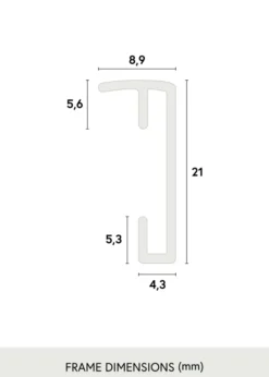 Ram Poster Frame Aluminum Glas Silver 21x29,7 cm (A4)
