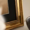 Ram Rokoko Guld 50x70 cm - Passepartout Svart 42x59,4 cm (A2)