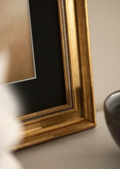 Ram Rokoko Guld 50x60 cm - Passepartout Svart 40x50 cm