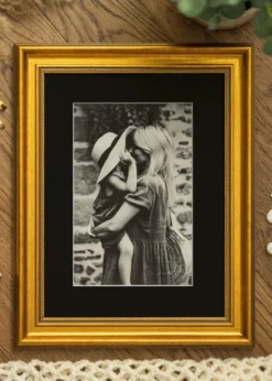 Ram Rokoko Guld 50x60 cm - Passepartout Svart 40x50 cm