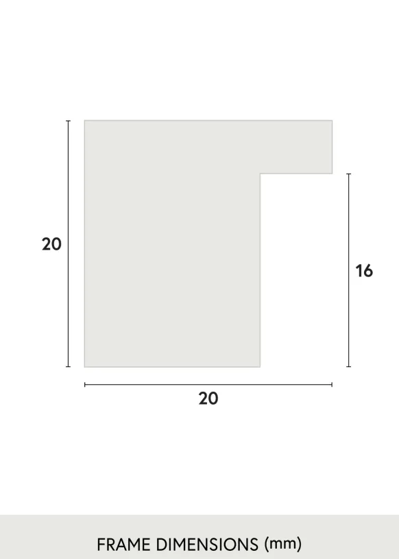 Ram Salisbury Ek 50x70 cm - Passepartout Vit 40x60 cm
