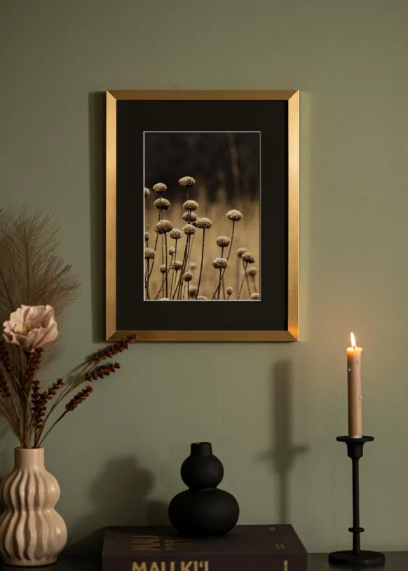 Ram Selection Guld 18x24 cm - Passepartout Svart 13x18 cm