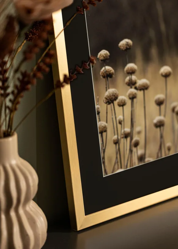 Ram Selection Guld 30x40 cm - Passepartout Svart 18x27 cm