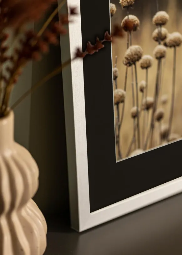 Ram Selection Silver 60x90 cm - Passepartout Svart 50x75 cm