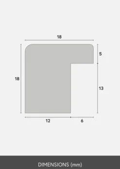 Ram Selection Valnöt 60x60 cm - Passepartout Svart 50x50 cm