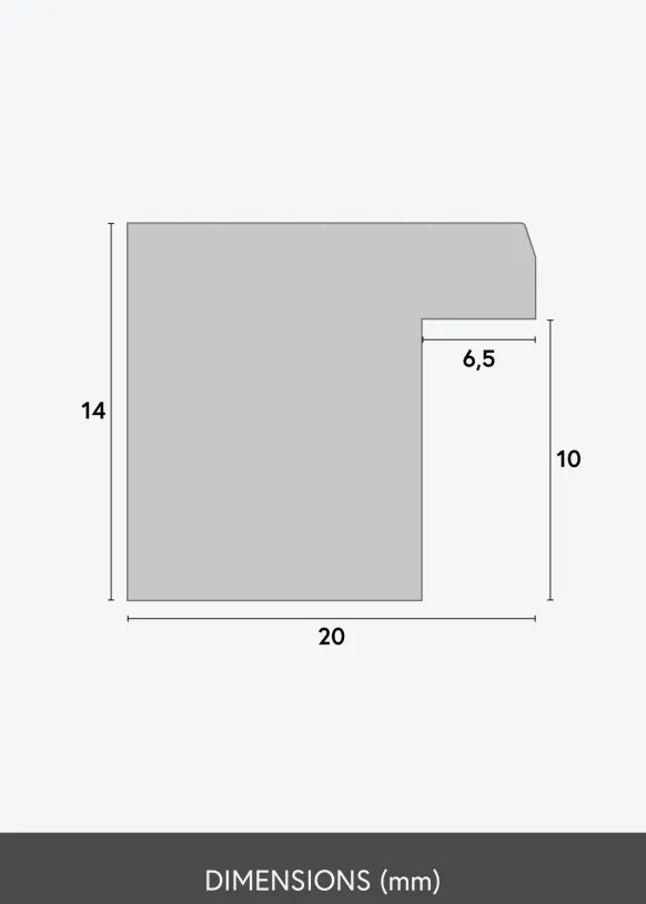 Ram Sleek Svart 20x40 cm