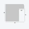 Ram Sleek Svart 30x40 cm - Dubbel Passepartout Vit 21x29,7 cm (A4)