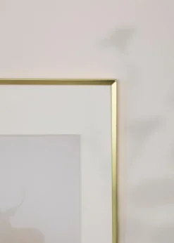 Ram Slät Metall Glas Guld 21x30 cm