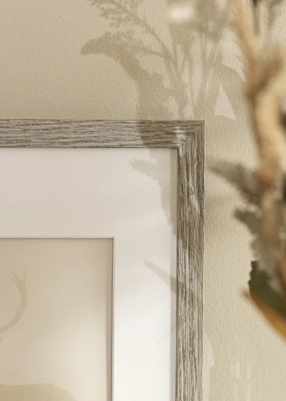 Ram Stilren Glas Grey Oak 60x80 cm