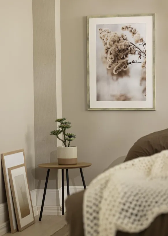 Ram Stilren Silver 50x60 cm - Passepartout Vit 37x46 cm