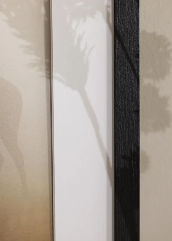 Ram Stilren Svart Ek 60x80 cm - Passepartout Vit 19x28 inches