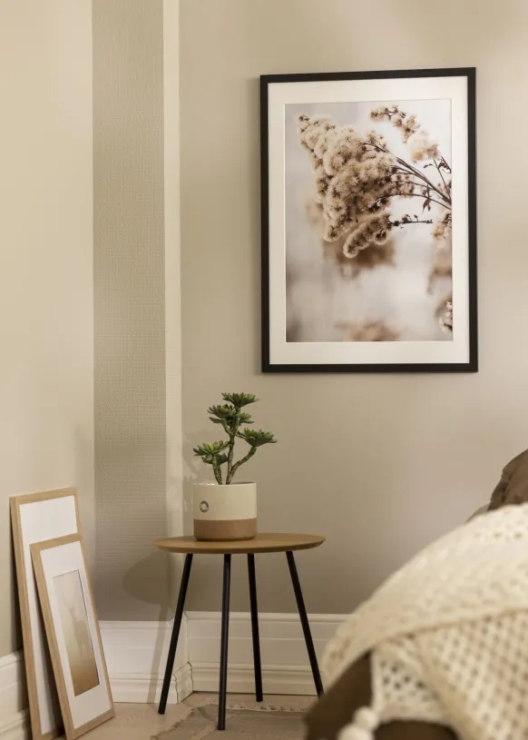 Ram Stilren Svart Ek 60x80 cm - Passepartout Vit 49,3x69,3 cm