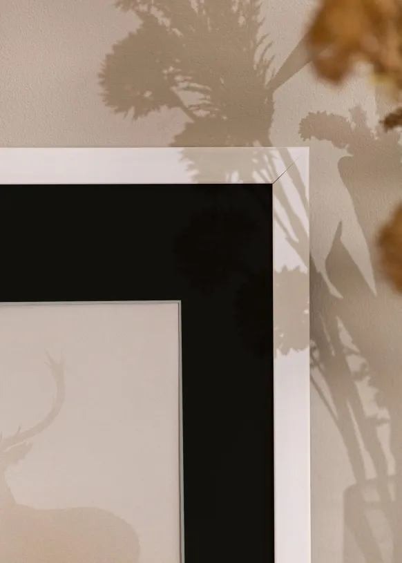 Ram Stilren Vit 60x80 cm - Passepartout Svart 50x60 cm