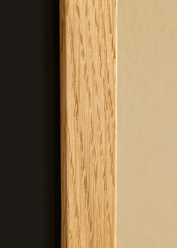 Ram Trendline Ek 50x70 cm - Passepartout Svart 42x59,4 cm (A2)