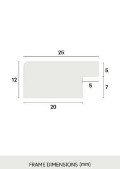 Ram Trendline Ek 40x60 cm - Passepartout Vit 30x50 cm
