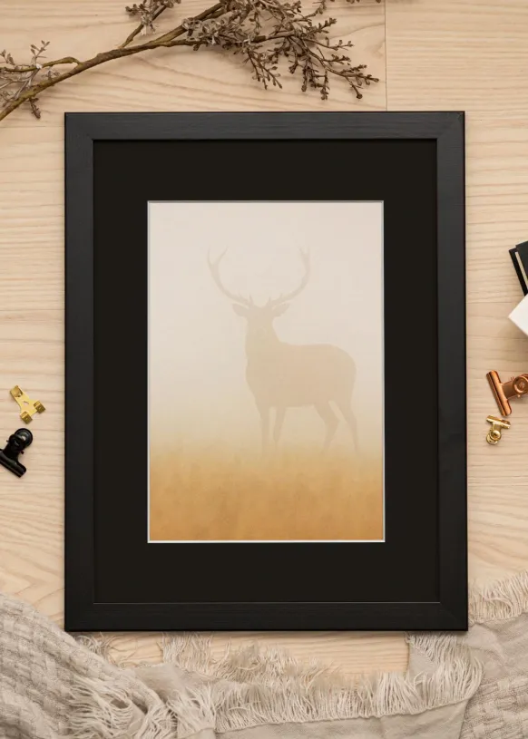 Ram Trendline Svart 55x70 cm - Passepartout Svart 45x60 cm