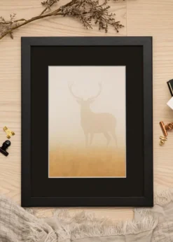 Ram Trendline Svart 50x70 cm - Passepartout Svart 16x24 inches