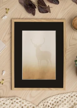 Ram Trendy Ek 45x60 cm - Passepartout Svart 30x45 cm