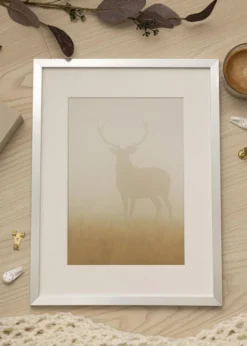 Ram Trendy Glas Silver 30x40 cm - Passepartout Vit 21x29,7 cm (A4)