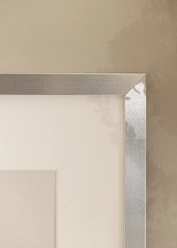 Ram Trendy Silver 70x100 cm - Passepartout Vit 50x85 cm
