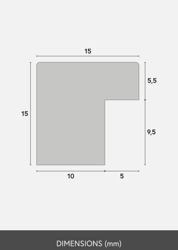 Ram Trendy Svart 20x20 cm