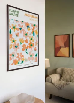 Ram Trendy Valnöt 45x60 cm - Passepartout Vit 30x45 cm