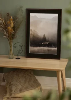 Ram Trendy Valnöt 40x60 cm - Passepartout Svart 32,9x48,3 cm (A3+)