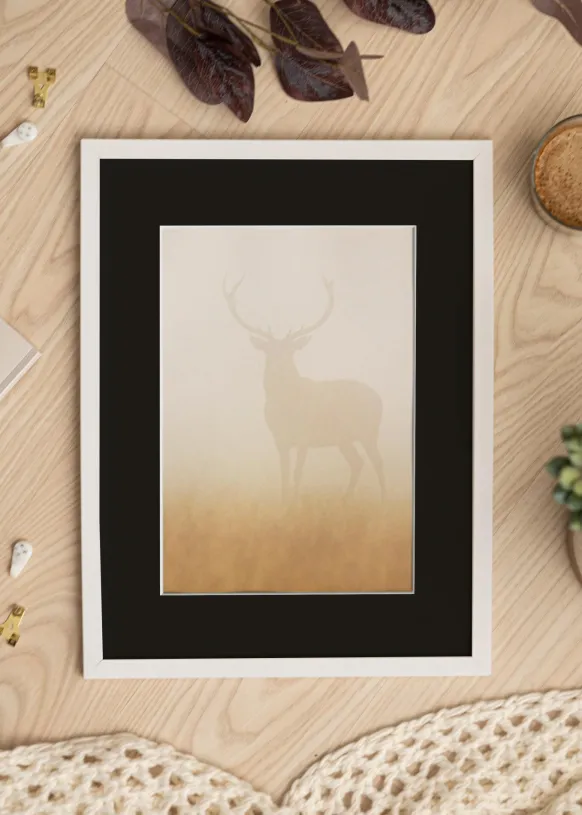 Ram Trendy Vit 24x30 cm - Passepartout Svart 7x9 inches