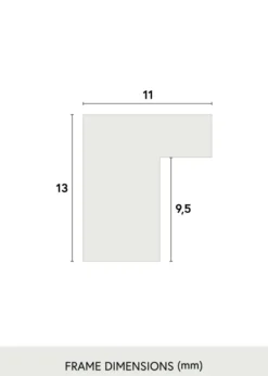 Ram Tunn Ek 10x10 cm - Passepartout Vit 7x7 cm